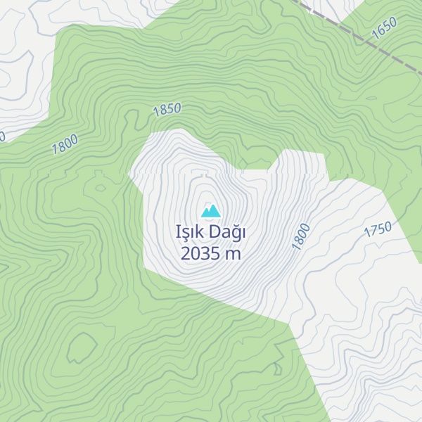 Map of Işık Dağı