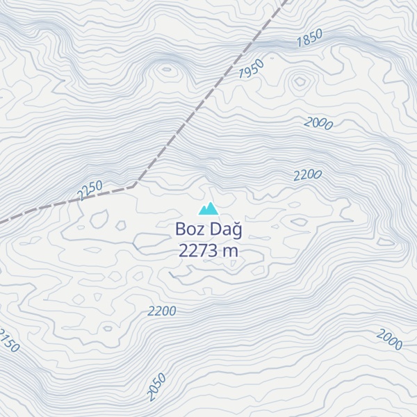 Map of Boz Dağ