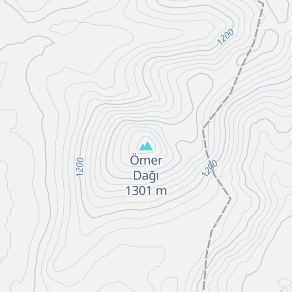 Map of Ömer Dağı