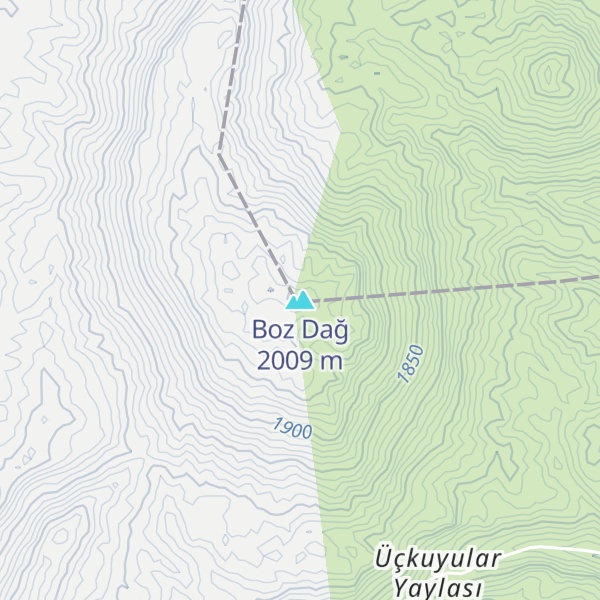 Map of Boz Dağ