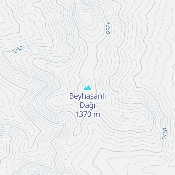 Map of Beyhasanlı Dağı