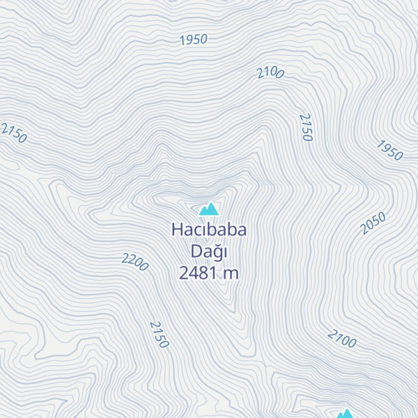 Map of Hacıbaba Dağı