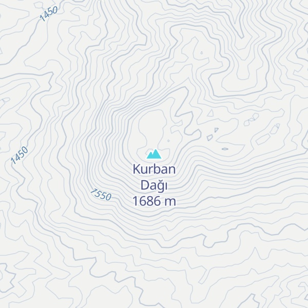 Map of Kurban Dağı