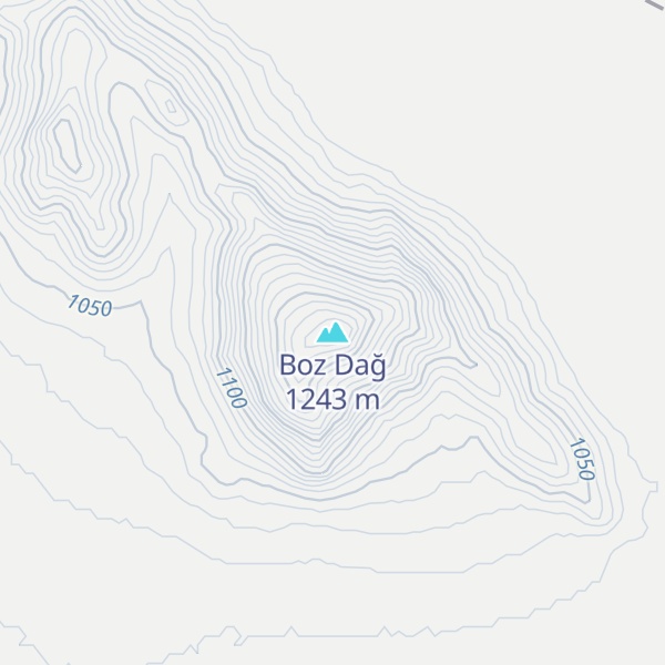 Map of Boz Dağ