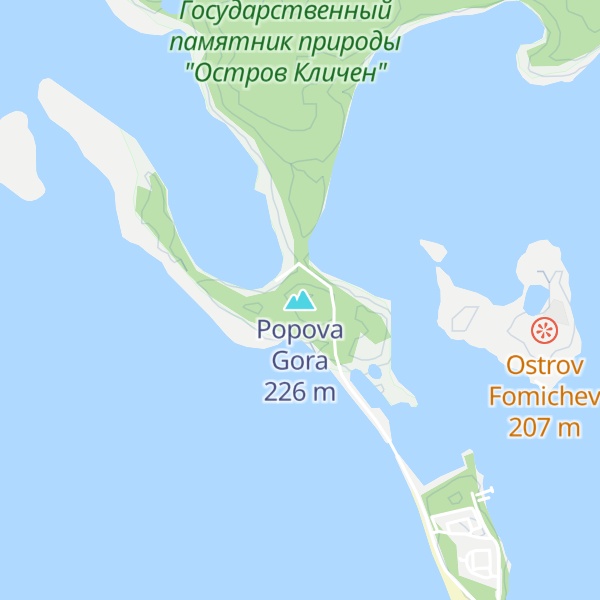 Map of Popova Gora