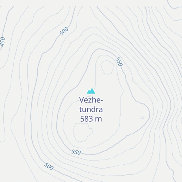 Map of Vezhe-tundra