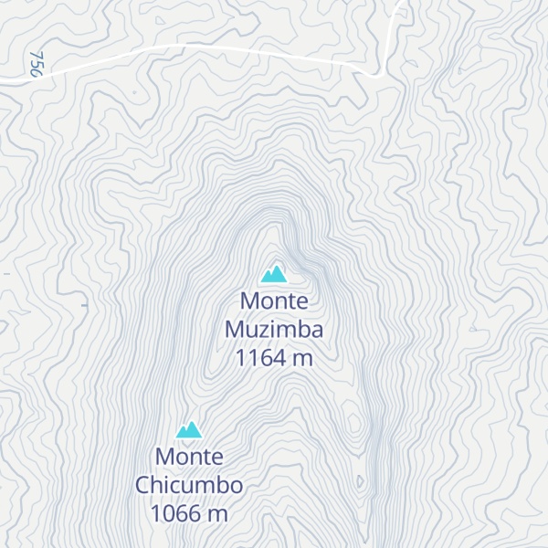 Map of Monte Muzimba