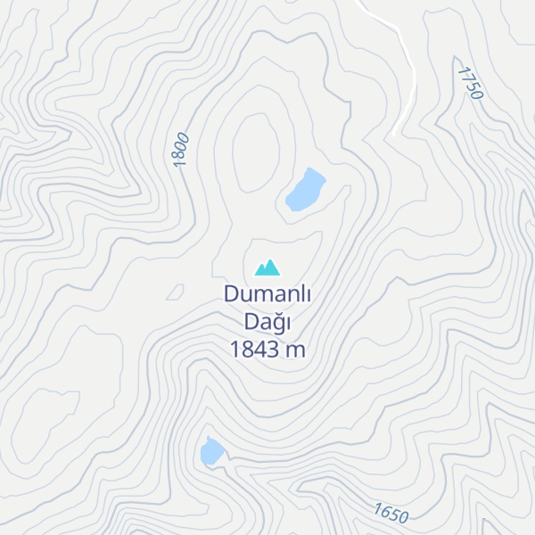 Map of Dumanlı Dağı