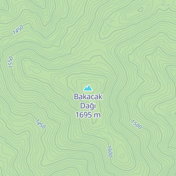 Map of Bakacak Dağı