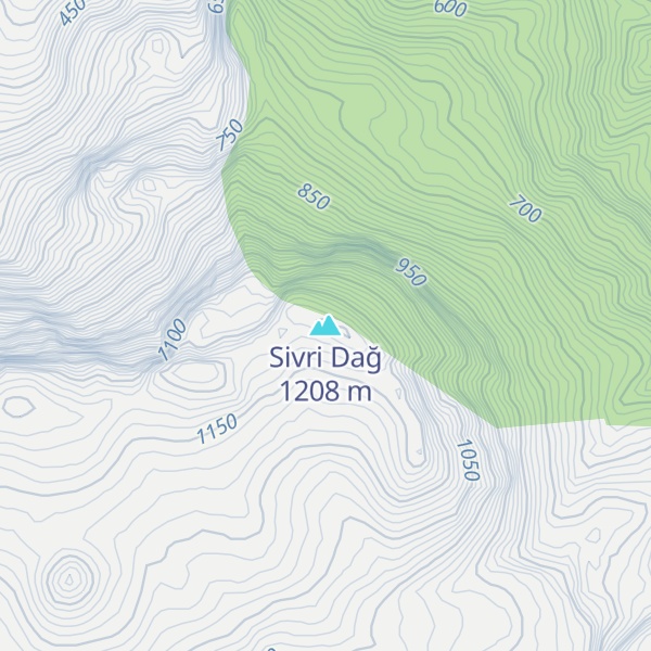 Map of Sivri Dağ