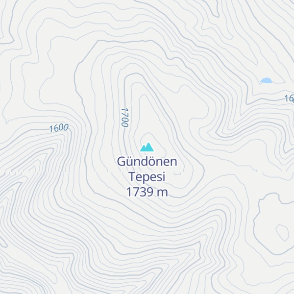 Map of Gündönen Tepesi