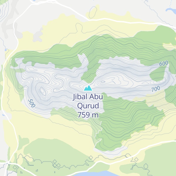 Map of Jibal Abu Qurud
