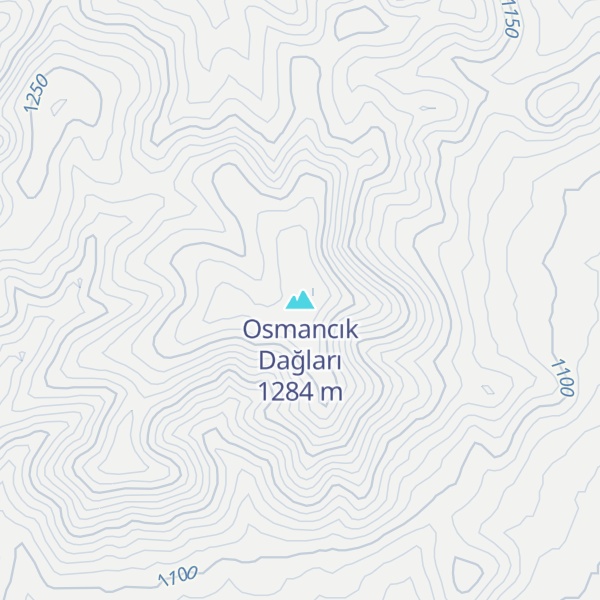 Map of Osmancık Dağları
