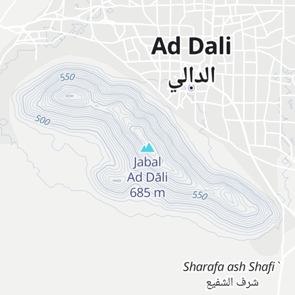 Map of Jabal Ad Dāli