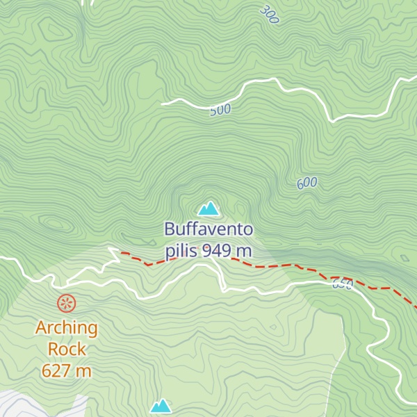 Map of Buffavento pilis