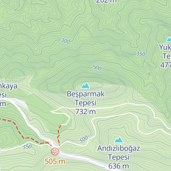 Map of Beşparmak Tepesi
