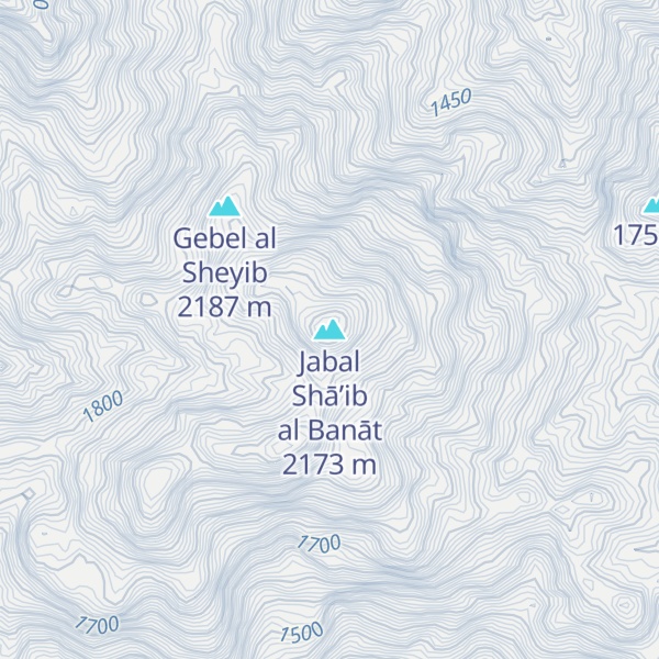 Map of Jabal Shā’ib al Banāt