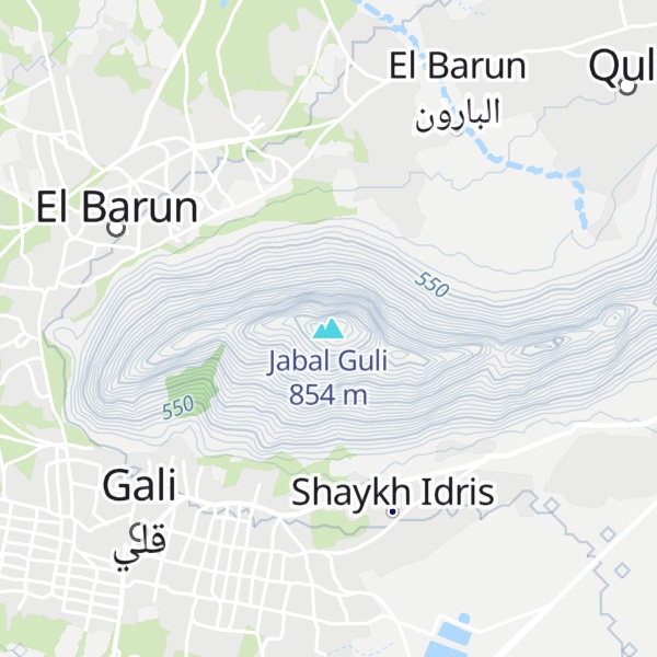Map of Jabal Guli