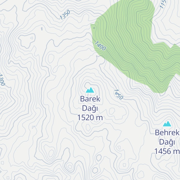 Map of Barek Dağı