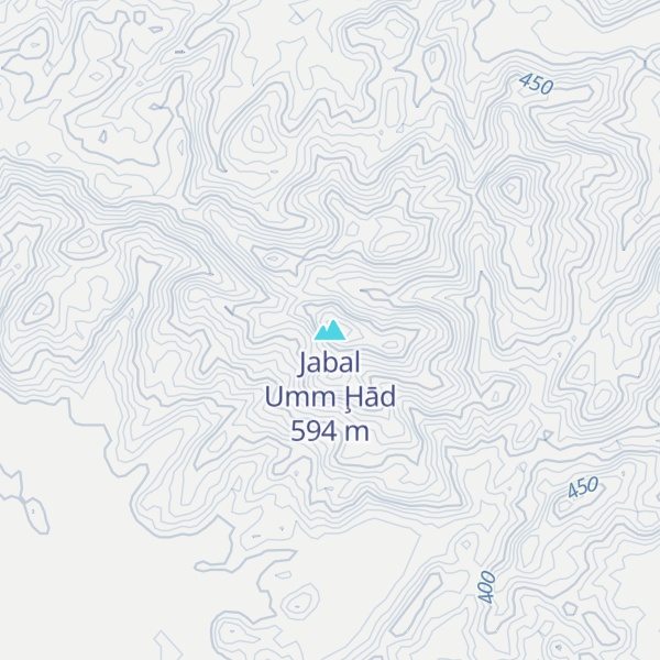 Map of Jabal Umm Ḩād