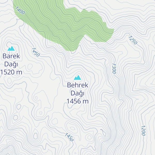 Map of Behrek Dağı