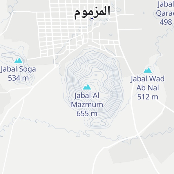 Map of Jabal Al Mazmum