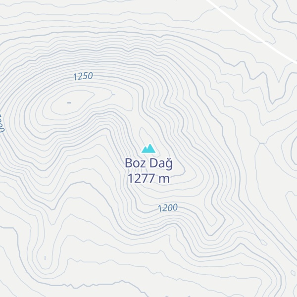 Map of Boz Dağ