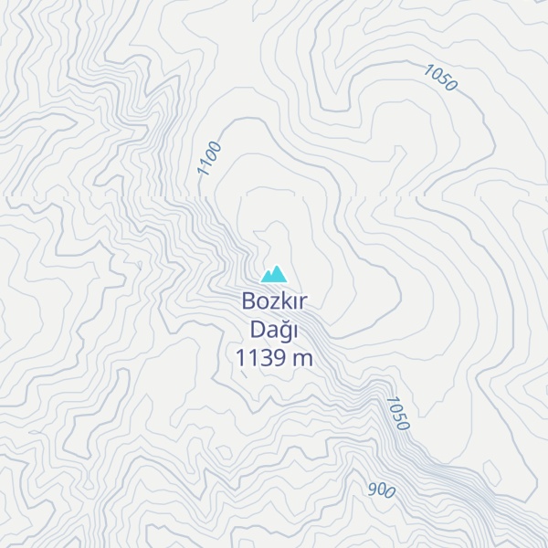 Map of Bozkır Dağı