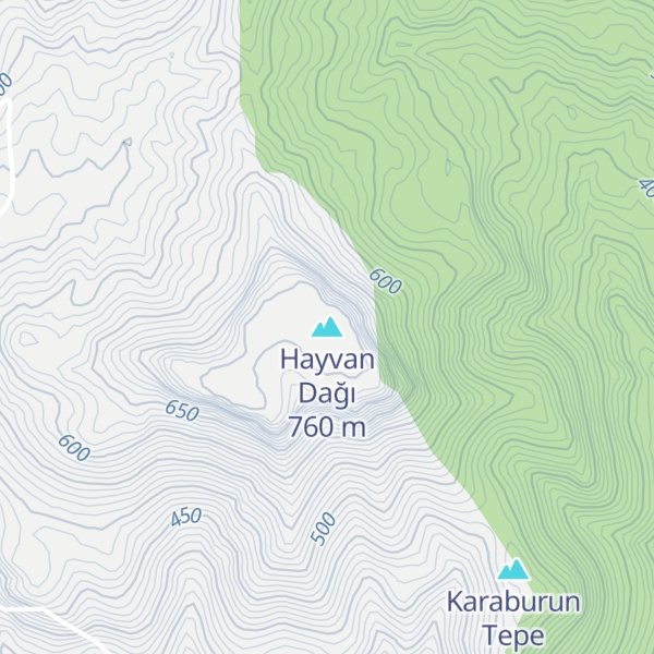 Map of Hayvan Dağı