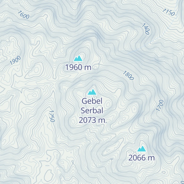 Map of Gebel Serbal