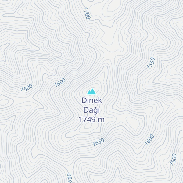 Map of Dinek Dağı