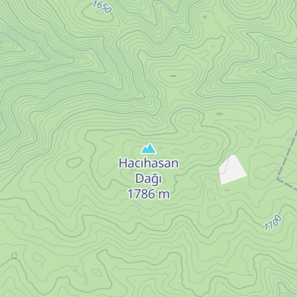 Map of Hacıhasan Dağı