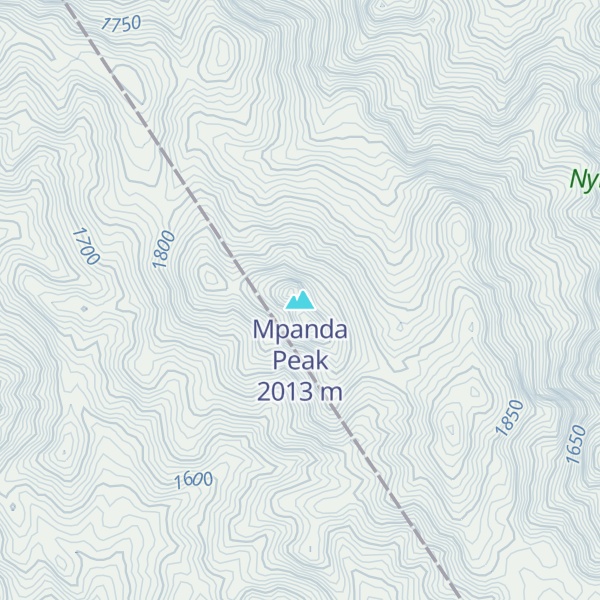 Map of Mpanda Peak