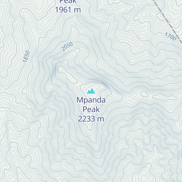 Map of Mpanda Peak