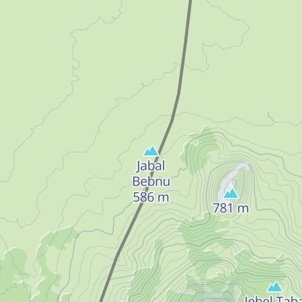 Map of Jabal Bebnu