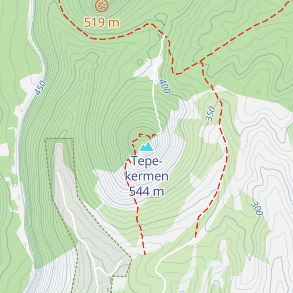 Map of Tepe-kermen