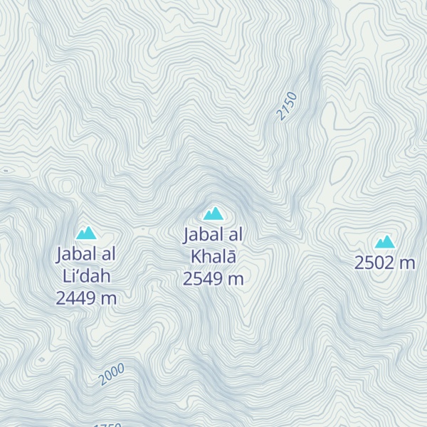 Map of Jabal al Khalā