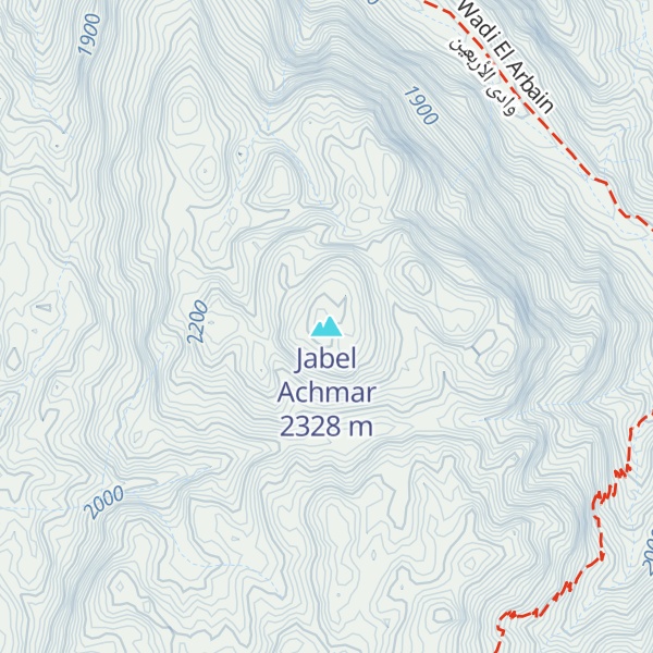 Map of Jabel Achmar