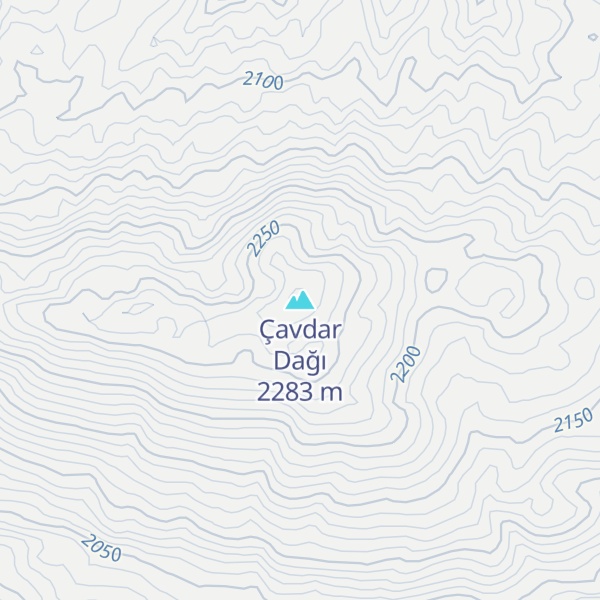 Map of Çavdar Dağı