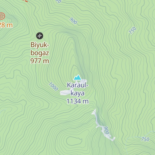 Map of Karaul-kaya