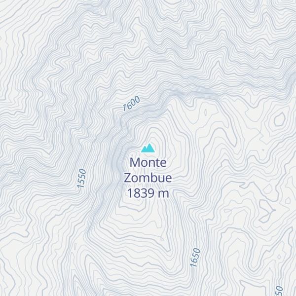 Map of Monte Zombue