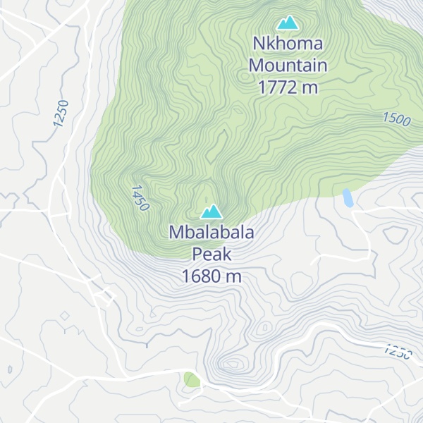 Map of Mbalabala Peak