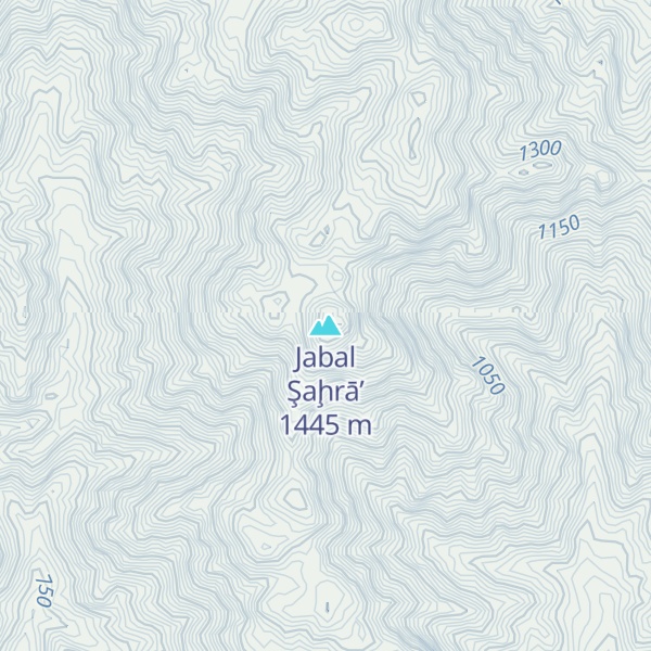 Map of Jabal Şaḩrā’