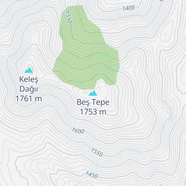 Map of Beş Tepe