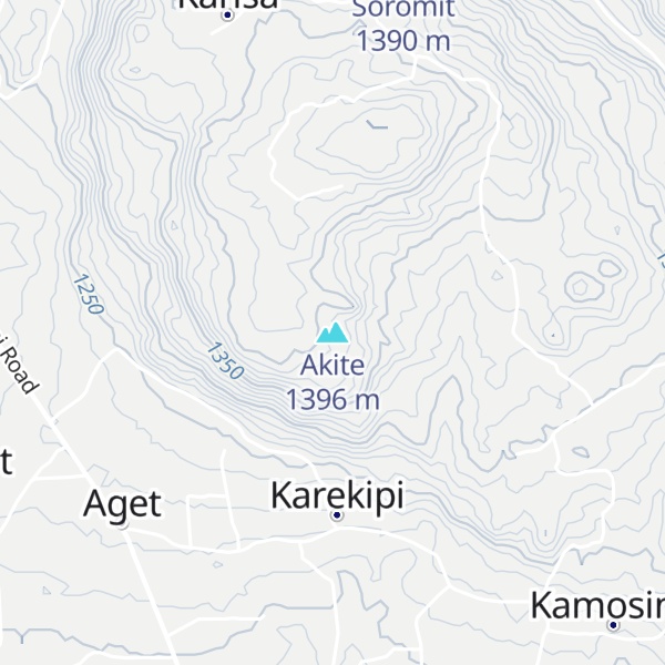 Map of Akite