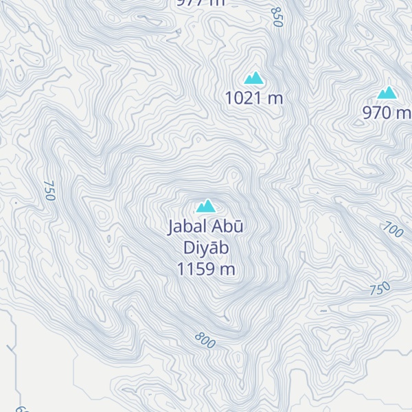 Map of Jabal Abū Diyāb