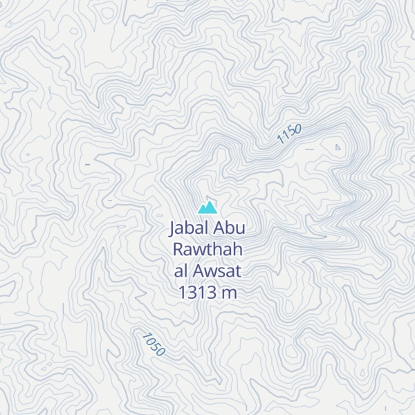 Map of Jabal Abu Rawthah al Awsat