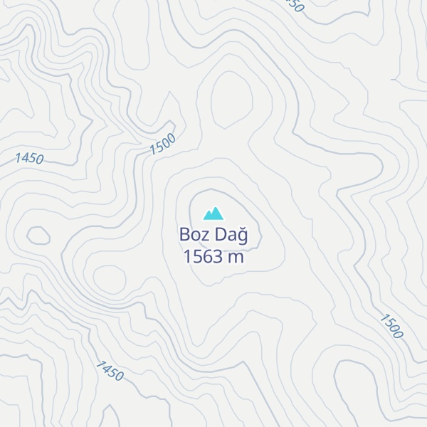Map of Boz Dağ