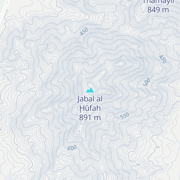 Map of Jabal al Ḩūfah