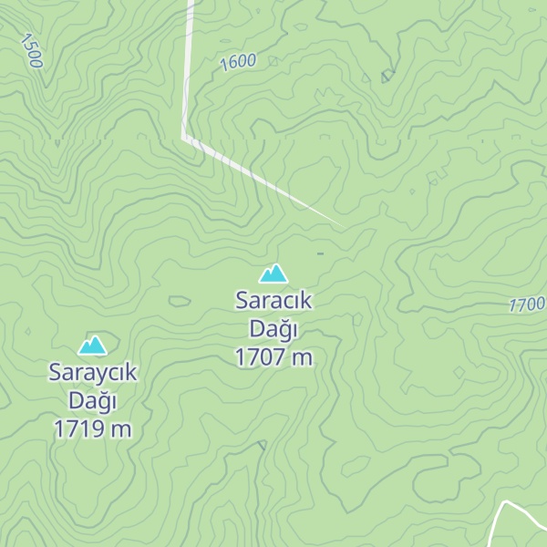 Map of Saracık Dağı